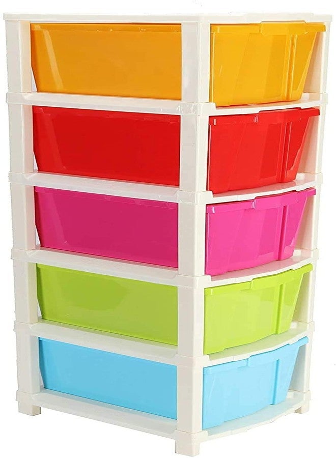 مورال نظام أدراج تخزين معياري من البلاستيك من مورال مكون من 5 طبقات (متعدد الألوان) - Image 3